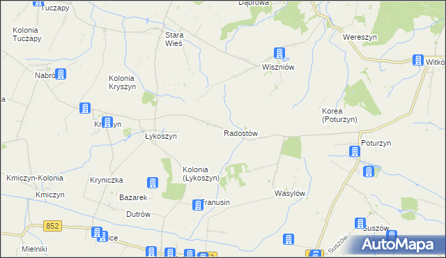 mapa Radostów gmina Mircze, Radostów gmina Mircze na mapie Targeo