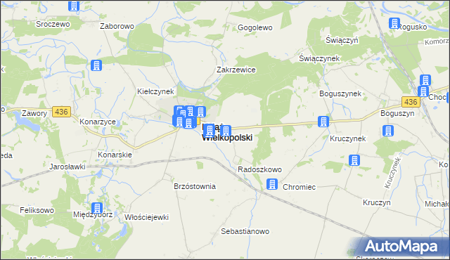 mapa Radoszkowo Drugie, Radoszkowo Drugie na mapie Targeo