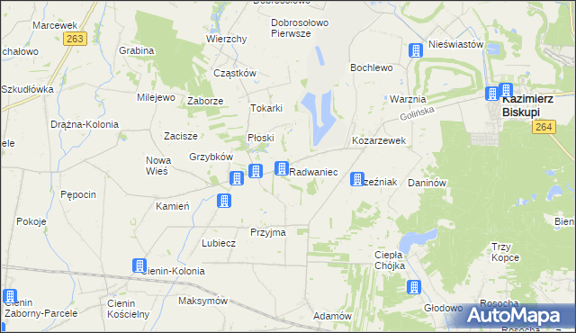 mapa Radwaniec, Radwaniec na mapie Targeo