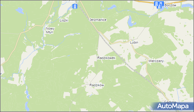 mapa Radzikówek, Radzikówek na mapie Targeo