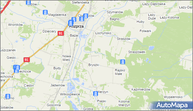 mapa Rajsko Duże, Rajsko Duże na mapie Targeo