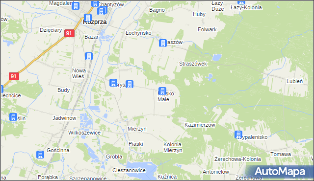 mapa Rajsko Małe, Rajsko Małe na mapie Targeo