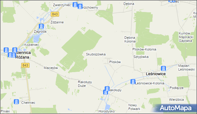 mapa Rakołupy Małe, Rakołupy Małe na mapie Targeo