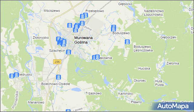 mapa Rakownia, Rakownia na mapie Targeo