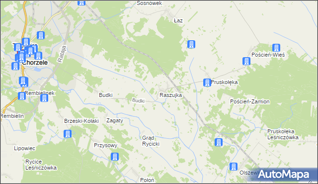 mapa Raszujka, Raszujka na mapie Targeo