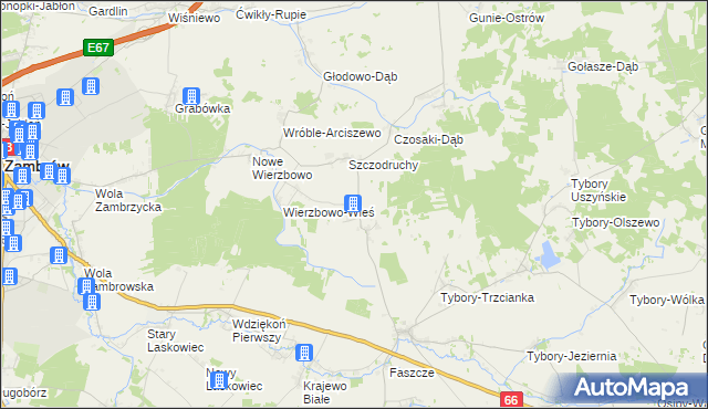 mapa Rębiszewo-Zegadły, Rębiszewo-Zegadły na mapie Targeo