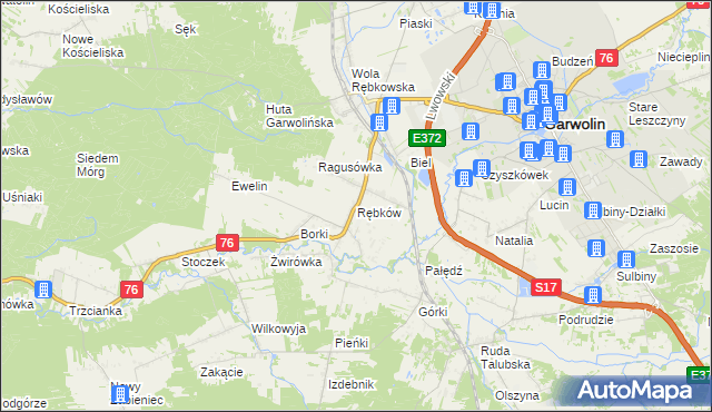 mapa Rębków, Rębków na mapie Targeo