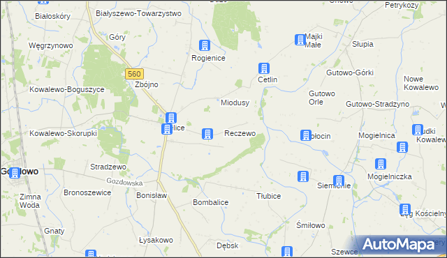 mapa Reczewo, Reczewo na mapie Targeo