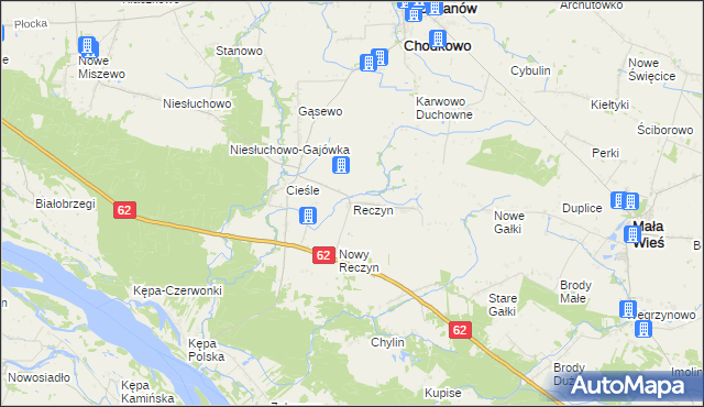 mapa Reczyn, Reczyn na mapie Targeo