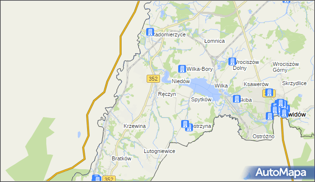 mapa Ręczyn, Ręczyn na mapie Targeo