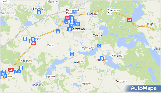 mapa Rejczuchy, Rejczuchy na mapie Targeo
