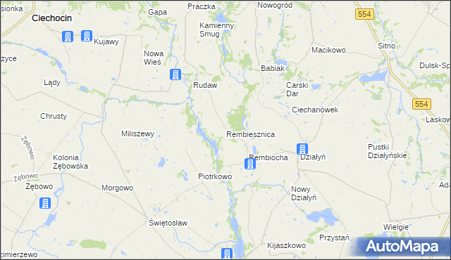 mapa Rembiesznica, Rembiesznica na mapie Targeo