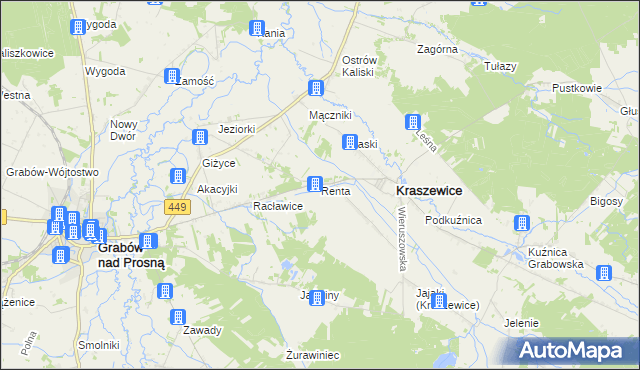 mapa Renta, Renta na mapie Targeo