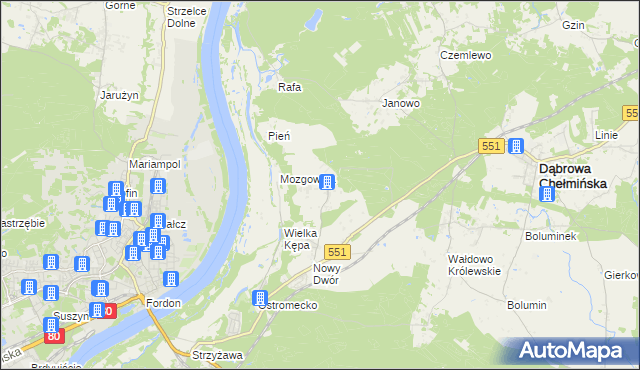 mapa Reptowo gmina Dąbrowa Chełmińska, Reptowo gmina Dąbrowa Chełmińska na mapie Targeo