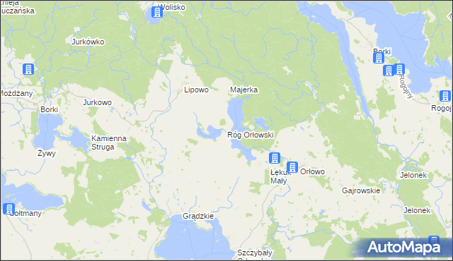 mapa Róg Orłowski, Róg Orłowski na mapie Targeo