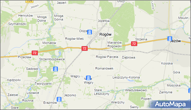 mapa Rogów-Parcela, Rogów-Parcela na mapie Targeo