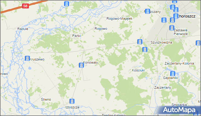 mapa Rogowo-Kolonia, Rogowo-Kolonia na mapie Targeo