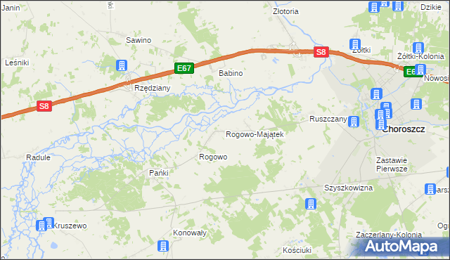 mapa Rogowo-Majątek, Rogowo-Majątek na mapie Targeo