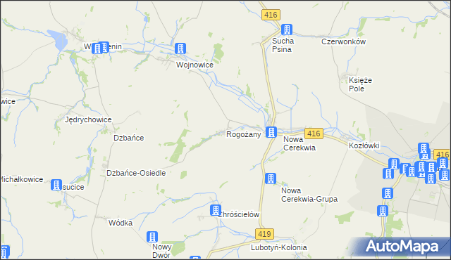 mapa Rogożany, Rogożany na mapie Targeo