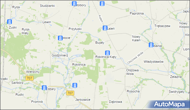 mapa Rokitnica-Kąty, Rokitnica-Kąty na mapie Targeo