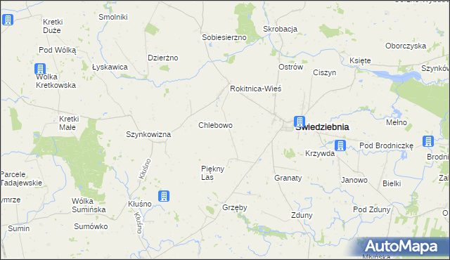 mapa Rokitnica Nowa, Rokitnica Nowa na mapie Targeo