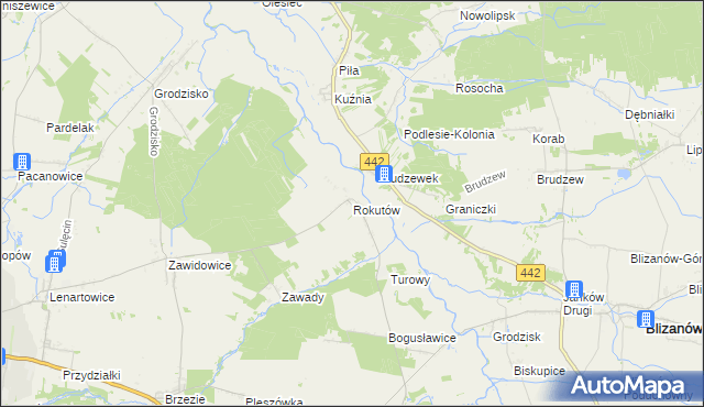 mapa Rokutów, Rokutów na mapie Targeo