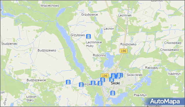 mapa Rościnno, Rościnno na mapie Targeo