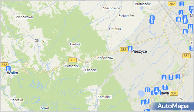 mapa Rościszów, Rościszów na mapie Targeo