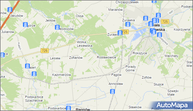 mapa Rosławowice, Rosławowice na mapie Targeo