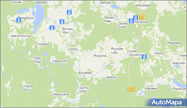 mapa Rosocha gmina Lipnica, Rosocha gmina Lipnica na mapie Targeo