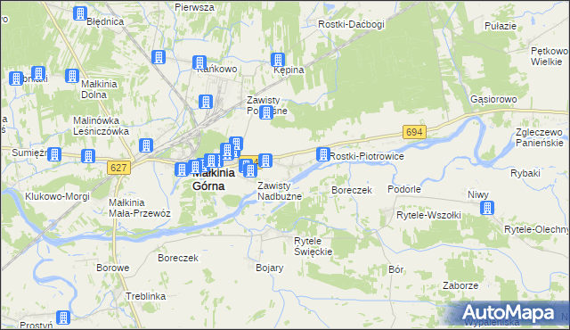 mapa Rostki Wielkie, Rostki Wielkie na mapie Targeo