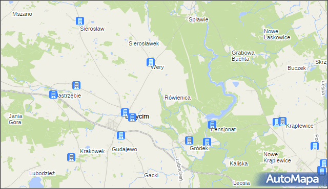 mapa Rówienica, Rówienica na mapie Targeo