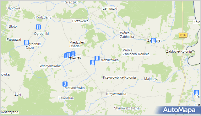 mapa Rozbitówka, Rozbitówka na mapie Targeo