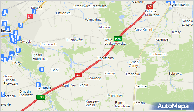 mapa Rozdzielna, Rozdzielna na mapie Targeo