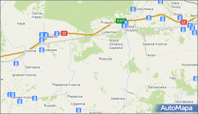 mapa Rozkosz, Rozkosz na mapie Targeo