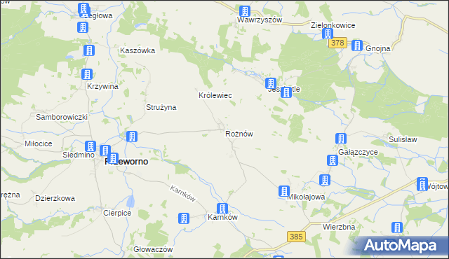 mapa Rożnów gmina Przeworno, Rożnów gmina Przeworno na mapie Targeo