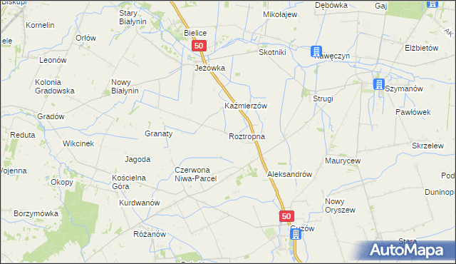 mapa Roztropna, Roztropna na mapie Targeo