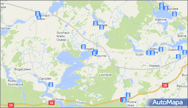 mapa Rożyńsk, Rożyńsk na mapie Targeo