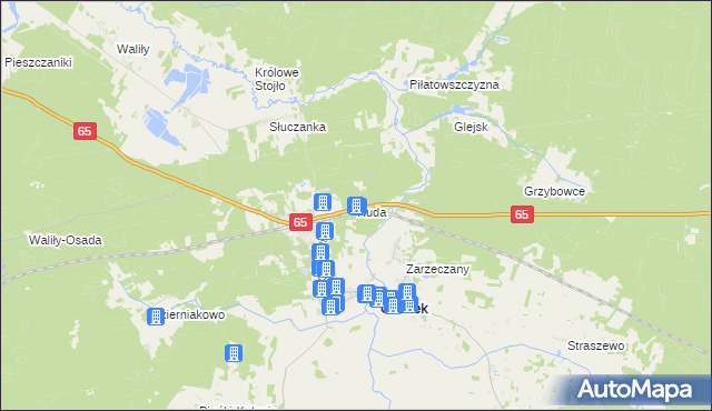 mapa Ruda gmina Gródek, Ruda gmina Gródek na mapie Targeo