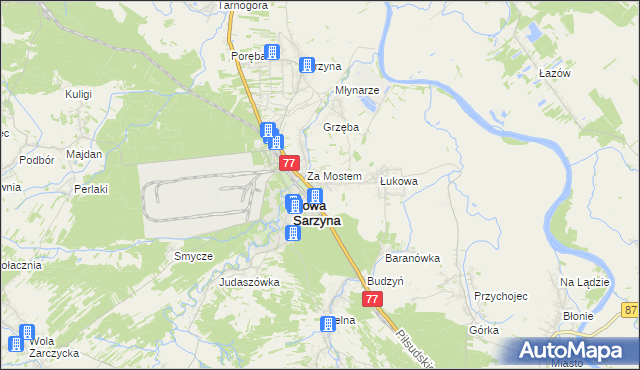 mapa Ruda Łańcucka, Ruda Łańcucka na mapie Targeo