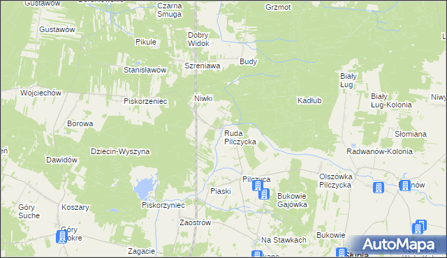 mapa Ruda Pilczycka, Ruda Pilczycka na mapie Targeo