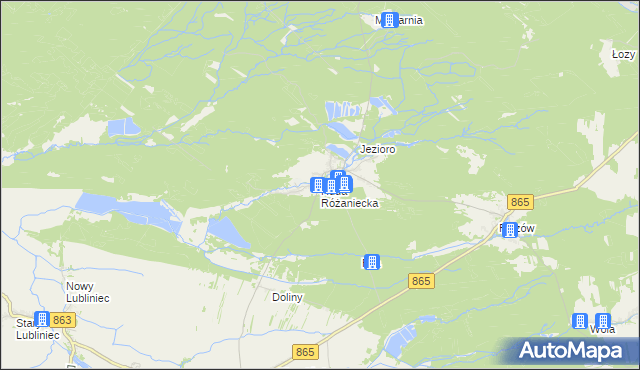 mapa Ruda Różaniecka, Ruda Różaniecka na mapie Targeo