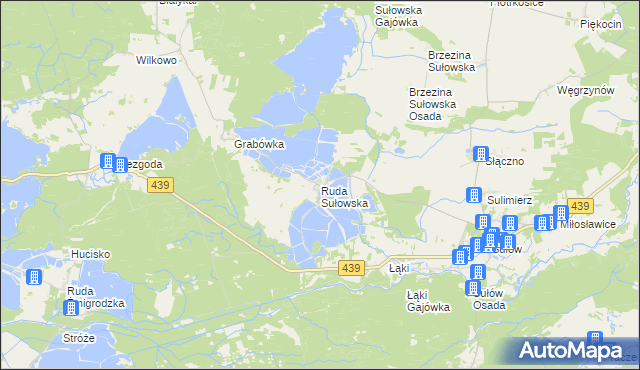 mapa Ruda Sułowska, Ruda Sułowska na mapie Targeo