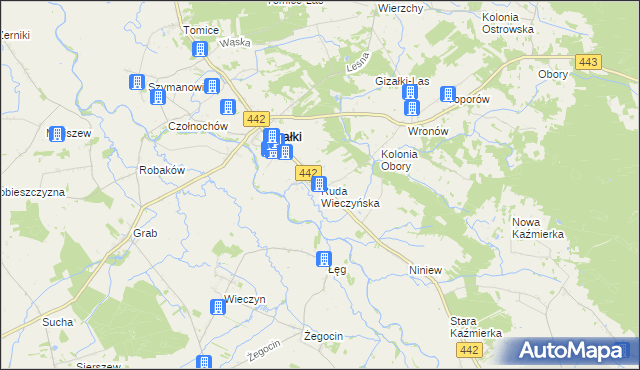 mapa Ruda Wieczyńska, Ruda Wieczyńska na mapie Targeo