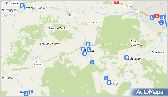mapa Rudka powiat bielski, Rudka powiat bielski na mapie Targeo