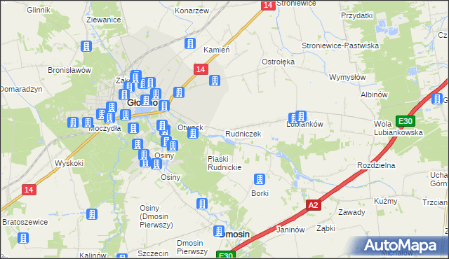 mapa Rudniczek, Rudniczek na mapie Targeo