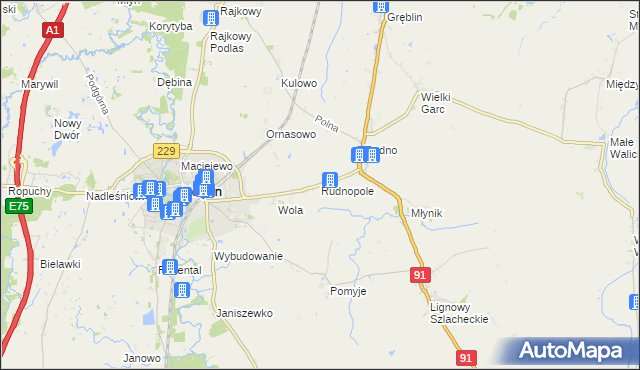 mapa Rudnopole, Rudnopole na mapie Targeo