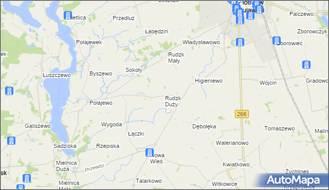 mapa Rudzk Duży, Rudzk Duży na mapie Targeo