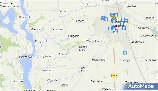 mapa Rudzk Mały, Rudzk Mały na mapie Targeo