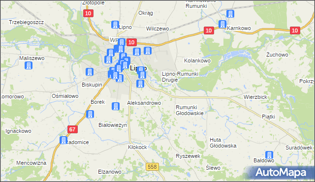 mapa Rumunki Podgłodowskie, Rumunki Podgłodowskie na mapie Targeo